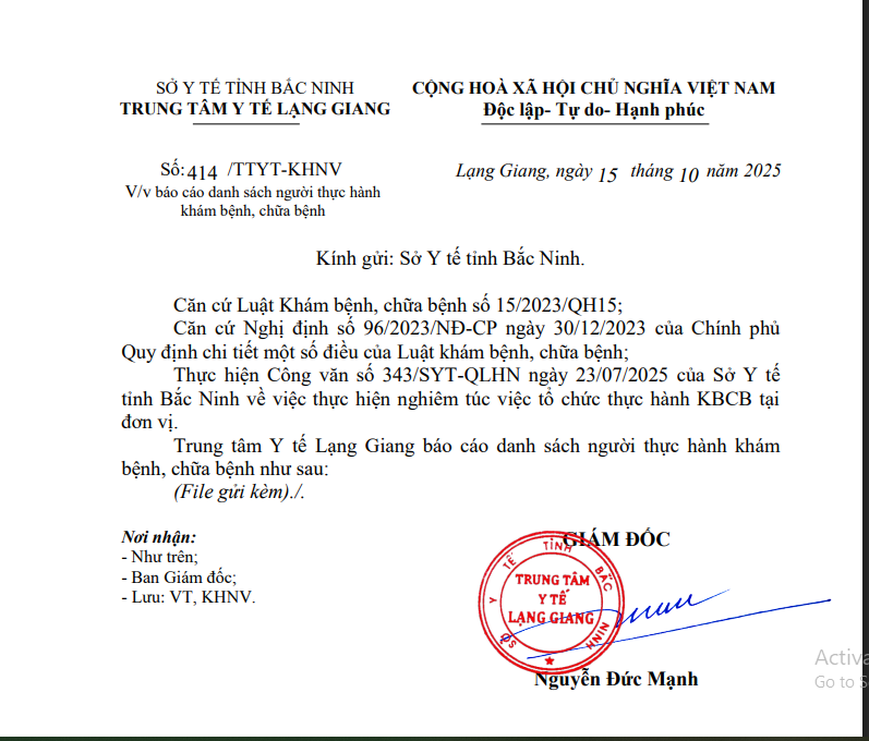 Danh sách người thực hành và hoàn thành quá trình thực hành KBCB